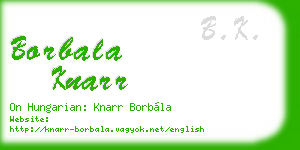 borbala knarr business card